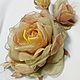 FABRIC FLOWERS. ' Sprig of roses ' Rhapsody', Brooches, Vidnoye,  Фото №1