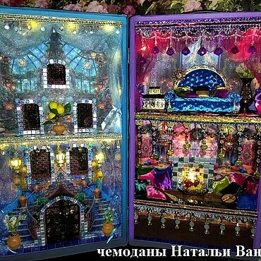 Куклы и игрушки ручной работы. Ярмарка Мастеров - ручная работа Восточный Дворец. Кукольный домик в чемодане. Handmade.