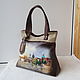 Custom painted leather bag for Vera Charles bridge Prague. Classic Bag. Innela- авторские кожаные сумки на заказ.. My Livemaster. Фото №4