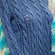 Синий ажур ручная работа спицами. Пуловеры. Ручное вязание от Натали (natalichernyx). Интернет-магазин Ярмарка Мастеров.  Фото №2