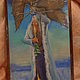 Panels.Painting on wood.The man with the owl, Pictures, Tolyatti,  Фото №1