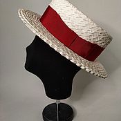 Аксессуары handmade. Livemaster - original item Boater hat 