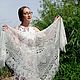 Knitted wedding shawl made of kid mohair, large size. Shawls. KnitLaceDreams. My Livemaster. Фото №4