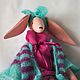 Мягкая игрушка яркая Зайка с сумочкой. Мягкие игрушки. Handsewing.toys (Ирина). Ярмарка Мастеров.  Фото №8