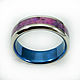 Ring made of white gold, blue titanium and sugilite. Rings. asgdesign. My Livemaster. Фото №4
