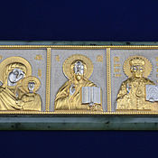 Сувениры и подарки handmade. Livemaster - original item Icon-triptych for a car.Chrysostom. Handmade.