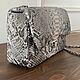 Women's grey leather bag made of python leather. Crossbody bag. ulijana-zijangirova. My Livemaster. Фото №5