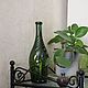 Бутылка стеклянная оливковая спиральные ребра, Бутылки, Джубга,  Фото №1