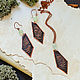 Pendant and earrings Fern-Copper jewelry with prenite Nature Forest, Jewelry Sets, Ulan-Ude,  Фото №1
