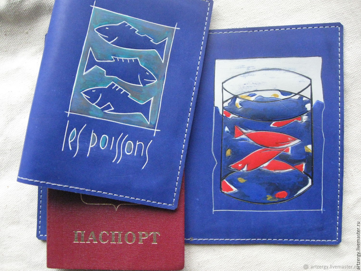 ALMOST MATISSE, FISHES, passport cover, Organizer, Moscow,  Фото №1