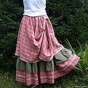 Одежда handmade. Livemaster - original item No. №216.5 Linen layered boho skirt. Handmade.