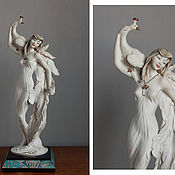 Винтаж: Птички с подсолнухом Джузеппе Армани статуэтка Каподимонте