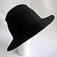 Women's hat with 8cm Brim Telescope Black, Hats1, Tomsk,  Фото №1