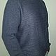 Джемпер " Джинс" 100% кашемир. Джемперы мужские. Вера / Kirshvery_knit (kirshvery) (kirshvery). Ярмарка Мастеров.  Фото №4