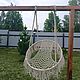 Подвесное кресло макраме "Айвори". Качели садовые. Magic Macrame. Ярмарка Мастеров.  Фото №6
