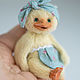 Тедди утка, миниатюра. Тедди Зверята. Teddy by Olga Prokudina. Ярмарка Мастеров.  Фото №7