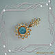 Snowflake (fantasy) - Au pendant gold 585, Topaz. Pendants. MaksimJewelryStudio. My Livemaster. Фото №4