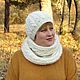 Пуховый комплект---Шапочка и снуд (два оборота)---, Комплекты головных уборов, Михайловка,  Фото №1
