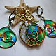 Pendant brass with stained glass inserts 'Other snails'. Pendants. IVA rainbow art. My Livemaster. Фото №4