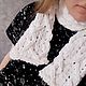 Шарф из ализе пуффи в белом цвете. Шарфы. Handknit-1. Ярмарка Мастеров.  Фото №4