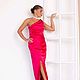 Заказать Платье на одно плечо с разрезом. Алла (ALLAiMODA) (accessorieslife). Ярмарка Мастеров. . Платья Фото №3