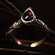 Garnet Ring 'Blood Dew' (VI). Rings. Popinkrotik. Online shopping on My Livemaster.  Фото №2