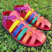 Обувь ручной работы handmade. Livemaster - original item Sandals in retro style with straps unisex. Handmade.