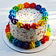Rainbow cake diameter 18cm. Dummy, Doll food, Rostov-on-Don,  Фото №1