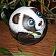 Order Bear Panda eyed musical ball tumbler. Original painted Souvenirs and gift. Livemaster. . Toys Фото №3