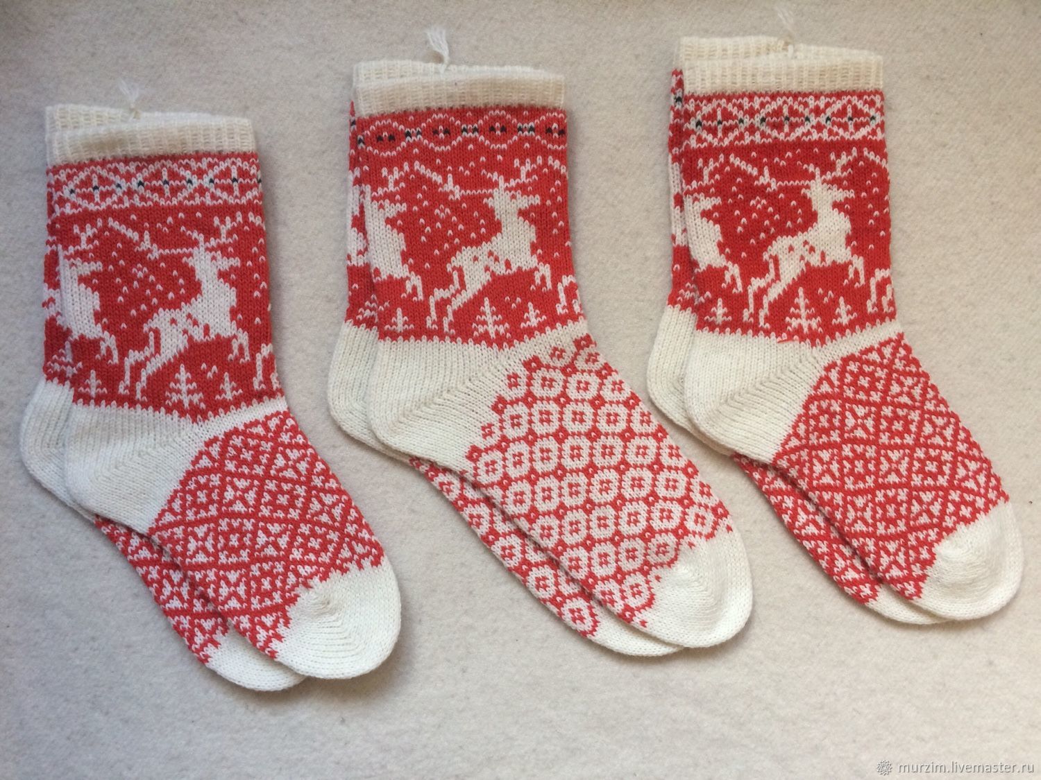 Орнамент на новогодние носки