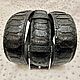 Cinturón de piel de pitón genuino, en color negro, Straps, St. Petersburg,  Фото №1