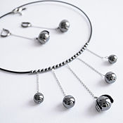Украшения handmade. Livemaster - original item Necklace with hematite on chains. Handmade.