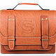 Leather briefcase 'French' Auburn, Brief case, St. Petersburg,  Фото №1
