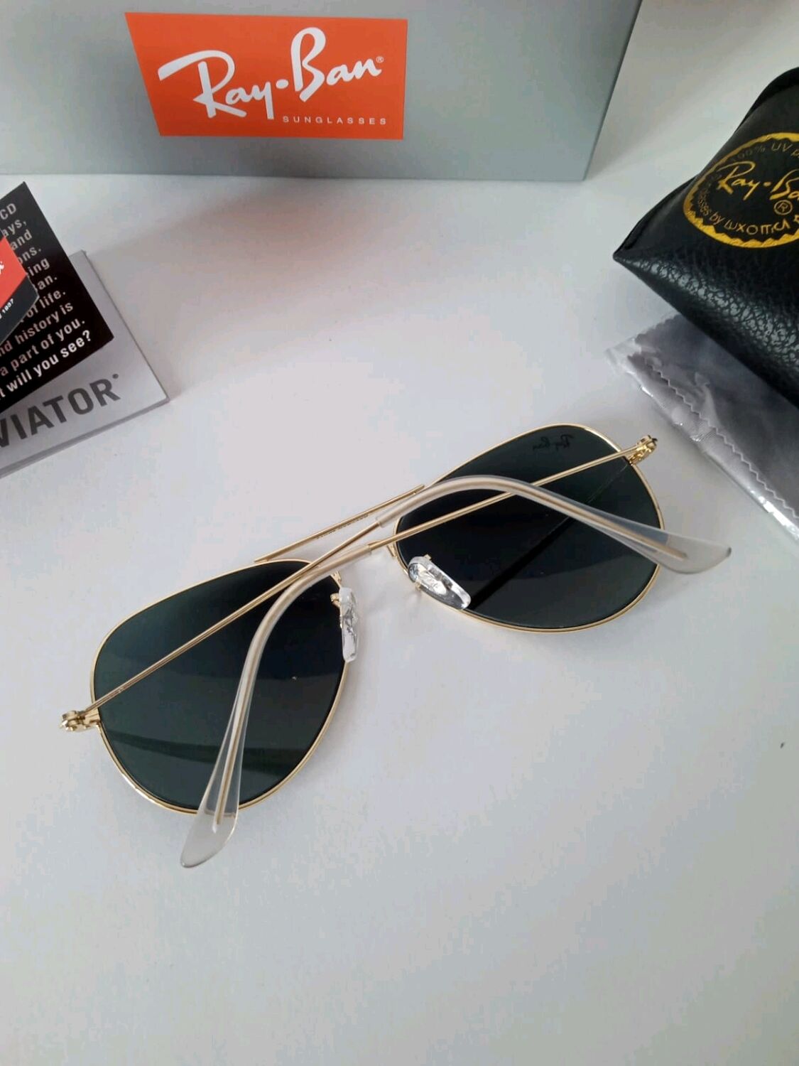 Винтаж: Очки в стиле ретро, от солнца, авиаторы Ray ban, черные в ...