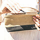 Cosmetic bag leather and canvas. Beauticians. G.L.A.D.. Online shopping on My Livemaster.  Фото №2