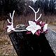 Заказать "Оленьи рожки" новогодний венок для фотосессий. Елена Морозова (floralmix). Ярмарка Мастеров. . Диадемы Фото №3