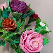 Цветы и флористика handmade. Livemaster - original item Flowers: interior. Bouquet of felted. Roses. Felted flowers.. Handmade.
