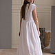 White linen dress with white lace. Dresses. molinialife. My Livemaster. Фото №4