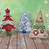 Подарки к праздникам handmade. Livemaster - original item Magnets: Christmas trees, collection. Handmade.