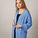 Knitted cardigan summer women's cotton with silk blue. Cardigans. Favorite jersey. My Livemaster. Фото №4