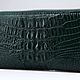 Кошелек из кожи крокодила на одной молнии IMA0013VG2. Кошельки. CrocShop товары из экзотической кожи. Ярмарка Мастеров.  Фото №5