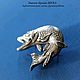 Значок ЩУКА Брошь Щука Подарок рыбаку Щука pike pin WildlifeCollectio. Значок. WiLiJe: WildLife Jewelery. Ярмарка Мастеров.  Фото №5