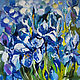 Painting with irises, Blue flowers. Pictures. Annet Loginova. Online shopping on My Livemaster.  Фото №2