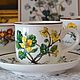 Винтаж: Чашка с блюдцем для мокко / эспрессо. Botanica, Villeroy & Boch, Кухонная утварь винтажная, Штутгарт,  Фото №1