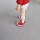 Sneakers for doll ob11color - white+red 19mm. Clothes for dolls. Olga Safonova. My Livemaster. Фото №5