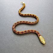 Украшения handmade. Livemaster - original item A bracelet made of beads: Honey snake. Handmade.