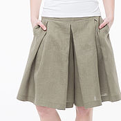 Одежда handmade. Livemaster - original item Skirt-shorts made of 100% linen. Handmade.