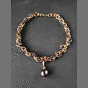 Украшения handmade. Livemaster - original item Braided necklace chain with pearls. Handmade.