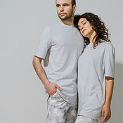 Одежда handmade. Livemaster - original item Boyfriend Grey T-shirt. Handmade.