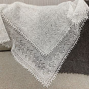 Аксессуары handmade. Livemaster - original item Shawls: white knitted lace shawl ( 312). Handmade.